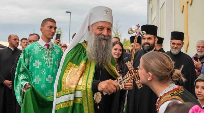 Патријарх српски Порфирије свечано дочекан у Марибору